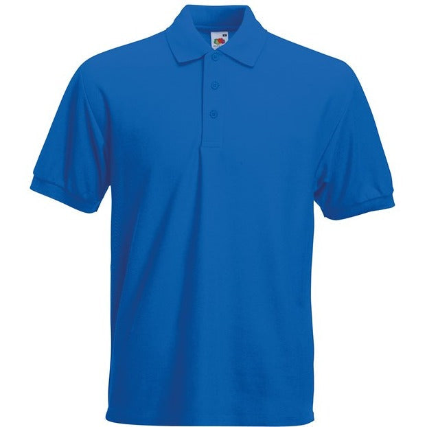 Fruit Of The Loom Heavyweight 65/35 Polo Shirt 3-Button Placket Various Sizes