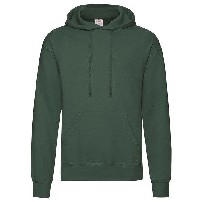 Fruit Of The Loom Classic Hooded Sweatshirt 80/20 Cotton Polyester Bottle Green