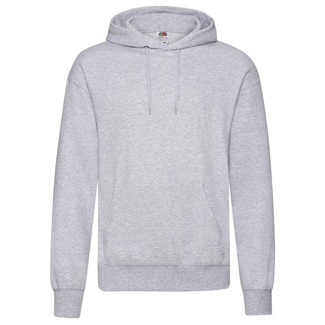Fruit Of The Loom Classic 80/20 Hooded Sweatshirt Heather Grey Kangaroo Pocket