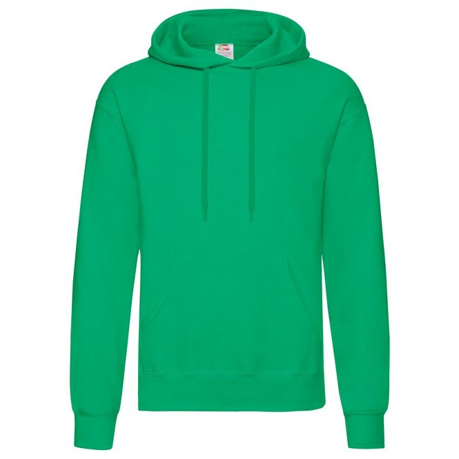 Fruit Of The Loom Classic Hooded Sweatshirt 80/20 Kelly Green Size S-5XL