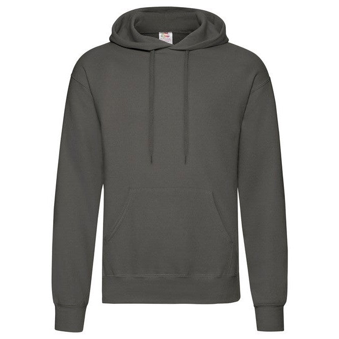 Fruit Of The Loom Classic 80/20 Hooded Sweatshirt Light Graphite Size S-5XL