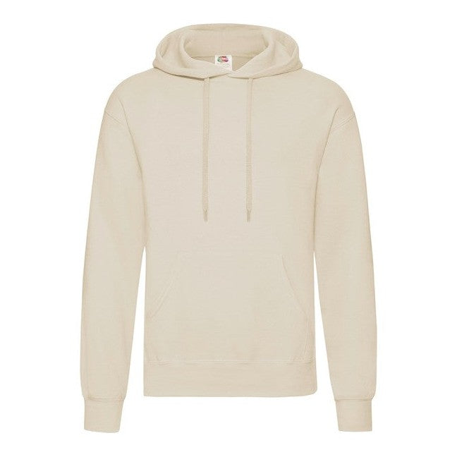 Fruit Of The Loom Classic 80/20 Hooded Sweatshirt with Pouch Pocket - Natural