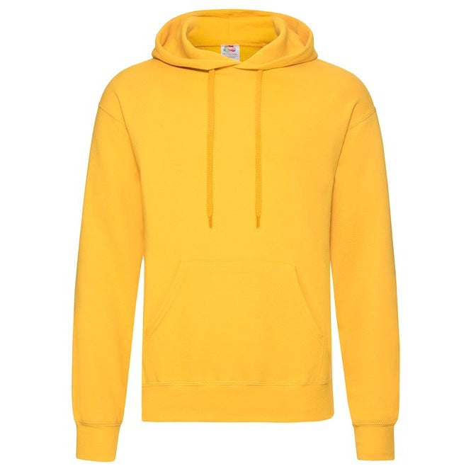 Fruit Of The Loom Classic Hooded Sweatshirt 80/20 Sunflower Front Pocket