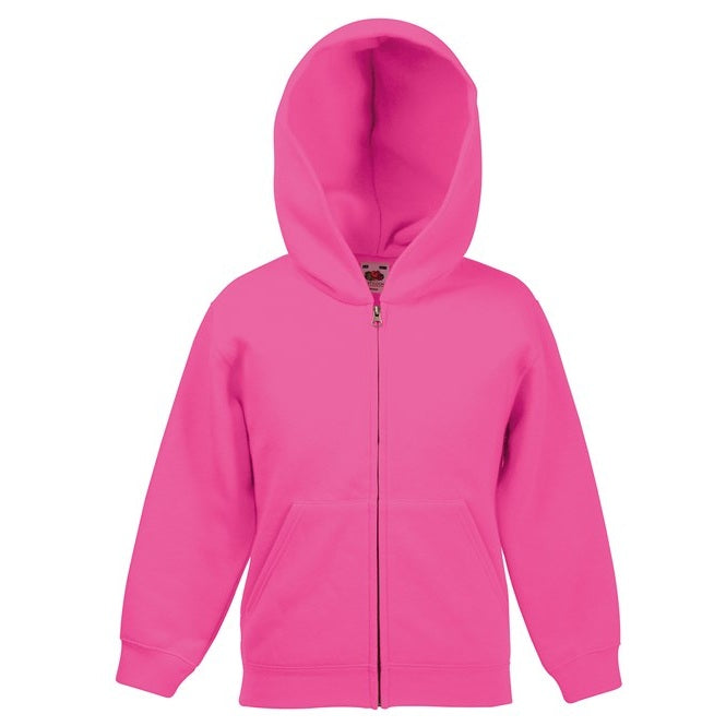 Fruit Of The Loom Kids Classic Hooded Sweatshirt Jacket with Pockets 5-15 Years