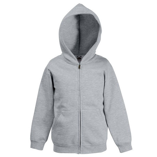 Fruit Of The Loom Kids Classic Hooded Sweatshirt Jacket with Pockets 5-15 Years