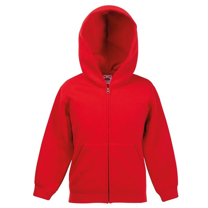 Fruit Of The Loom Kids Classic Hooded Sweatshirt Jacket with Pockets 5-15 Years