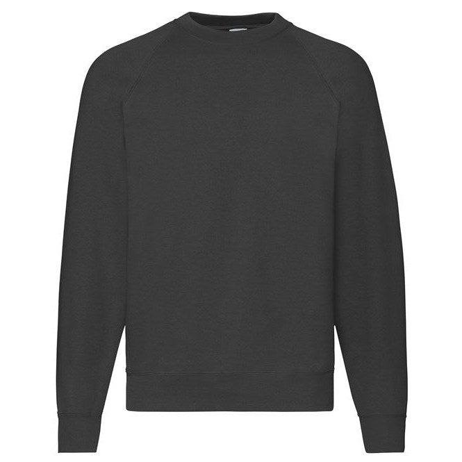 Fruit Of The Loom Classic Raglan Sweatshirt 80/20 Cotton Polyester Various Sizes