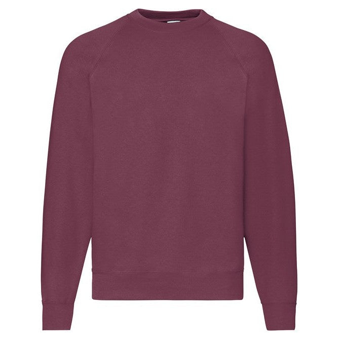 Fruit Of The Loom Classic Raglan Sweatshirt 80/20 Cotton Polyester Various Sizes