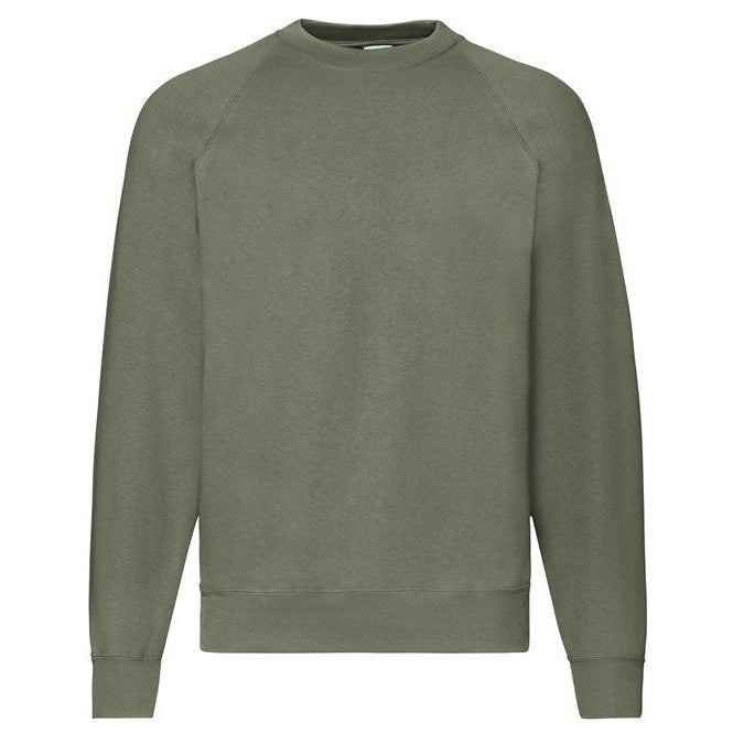 Fruit Of The Loom Classic Raglan Sweatshirt 80/20 Cotton Polyester Various Sizes