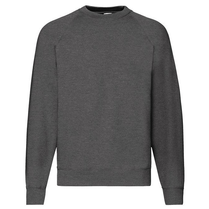 Fruit Of The Loom Classic Raglan Sweatshirt 80/20 Cotton Polyester Various Sizes