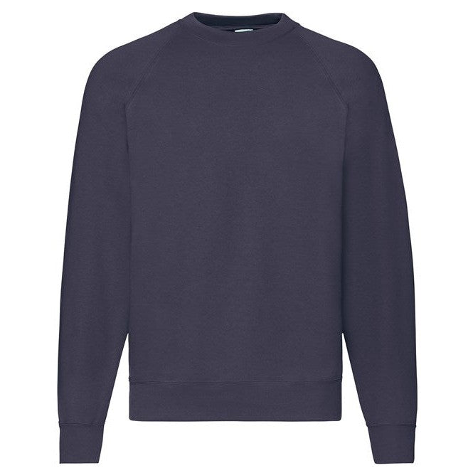 Fruit Of The Loom Classic Raglan Sweatshirt 80/20 Cotton Polyester Various Sizes