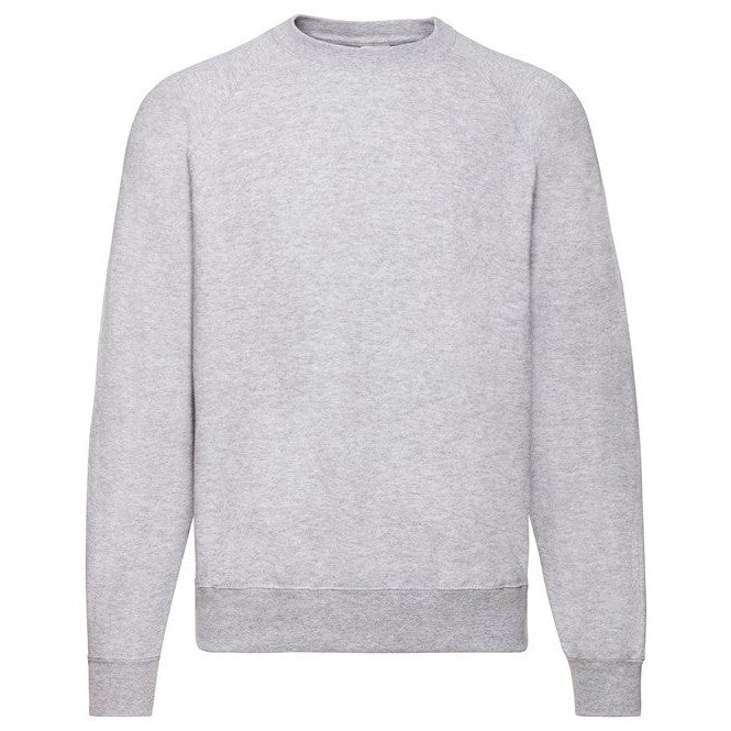 Fruit Of The Loom Classic Raglan Sweatshirt 80/20 Cotton Polyester Various Sizes