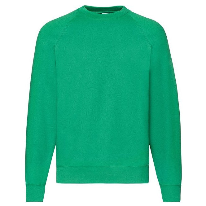 Fruit Of The Loom Classic Raglan Sweatshirt 80/20 Cotton Polyester Various Sizes