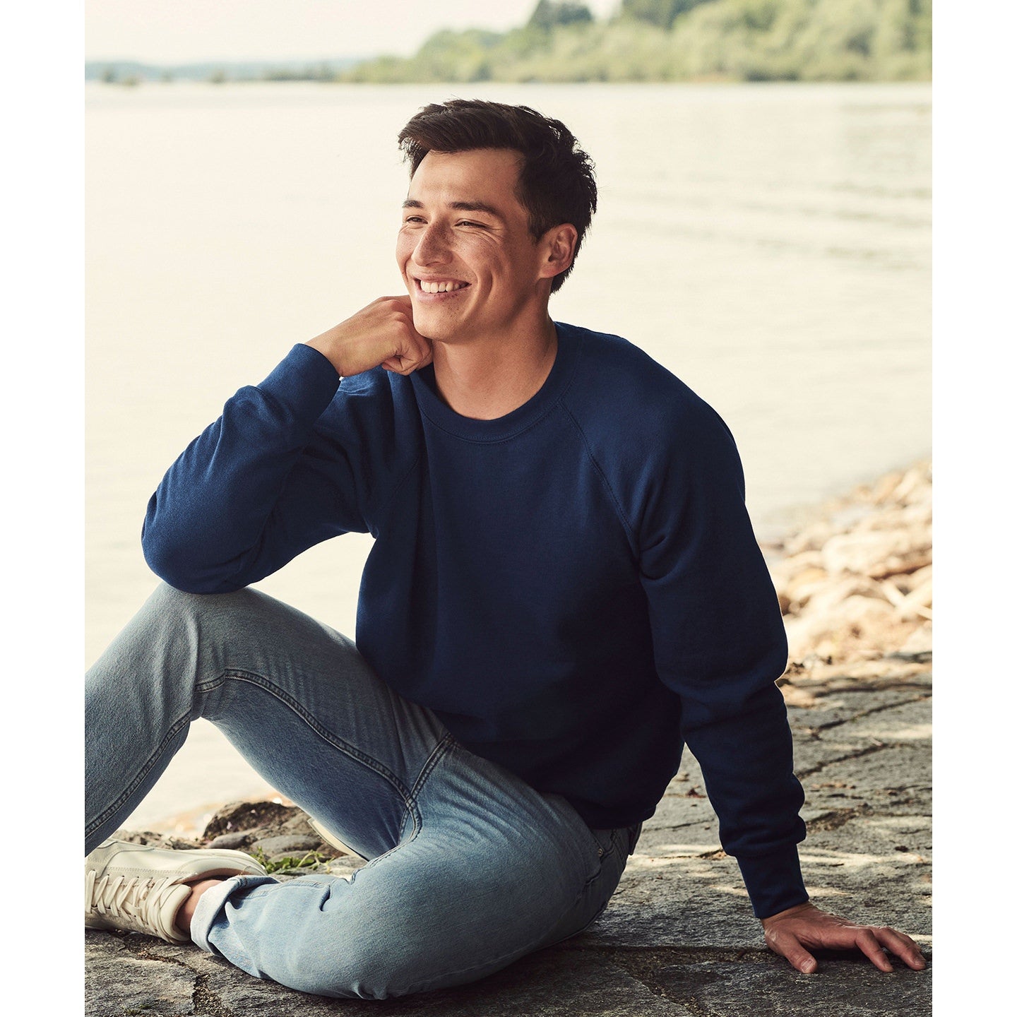 Fruit Of The Loom Classic Raglan Sweatshirt 80/20 Cotton Polyester Various Sizes