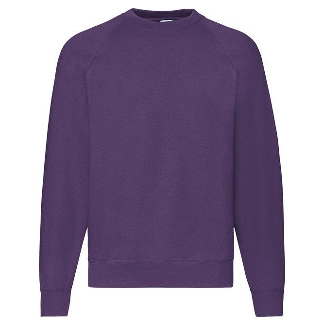 Fruit Of The Loom Classic Raglan Sweatshirt 80/20 Cotton Polyester Various Sizes