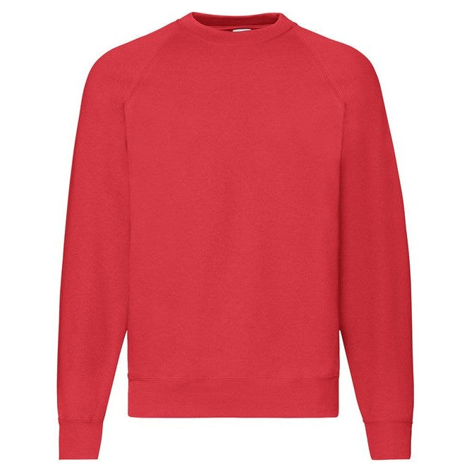 Fruit Of The Loom Classic Raglan Sweatshirt 80/20 Cotton Polyester Various Sizes