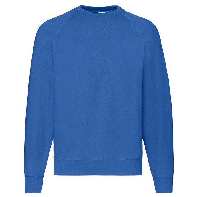 Fruit Of The Loom Classic Raglan Sweatshirt 80/20 Cotton Polyester Various Sizes