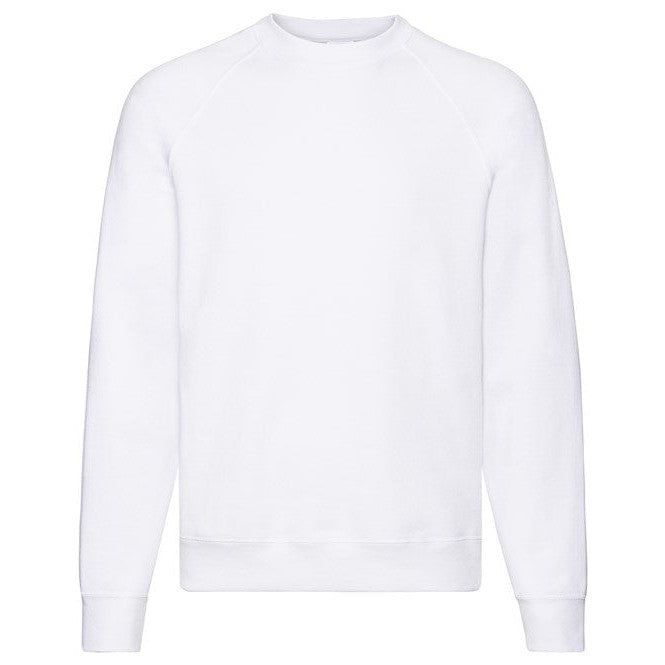 Fruit Of The Loom Classic Raglan Sweatshirt 80/20 Cotton Polyester Various Sizes