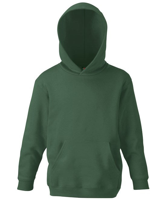 Fruit Of The Loom Kids Classic Hooded Sweatshirt Double Hood Kangaroo Pocket