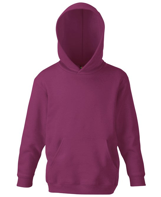 Fruit Of The Loom Kids Classic Hooded Sweatshirt Double Hood Kangaroo Pocket
