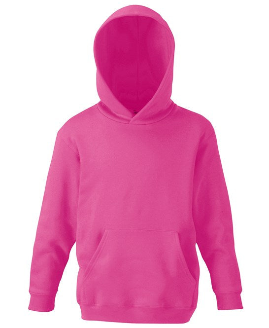 Fruit Of The Loom Kids Classic Hooded Sweatshirt Double Hood Kangaroo Pocket