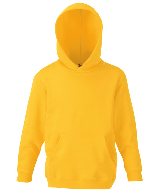 Fruit Of The Loom Kids Classic Hooded Sweatshirt Double Hood Kangaroo Pocket