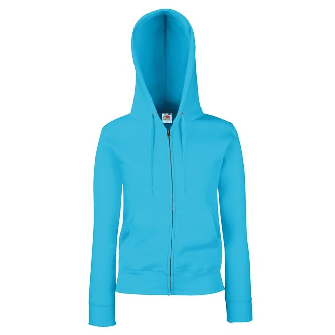 Fruit Of The Loom Women's Premium Hooded Sweatshirt Jacket 70/30 Cotton Blend