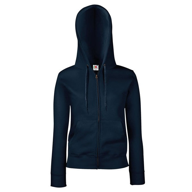 Fruit Of The Loom Women's Premium Hooded Sweatshirt Jacket 70/30 Cotton Blend