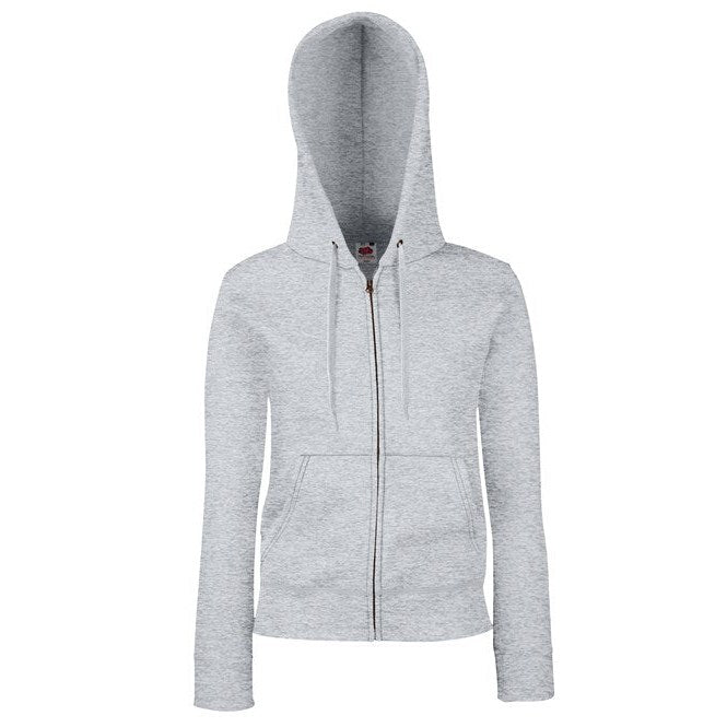 Fruit Of The Loom Women's Premium Hooded Sweatshirt Jacket 70/30 Cotton Blend