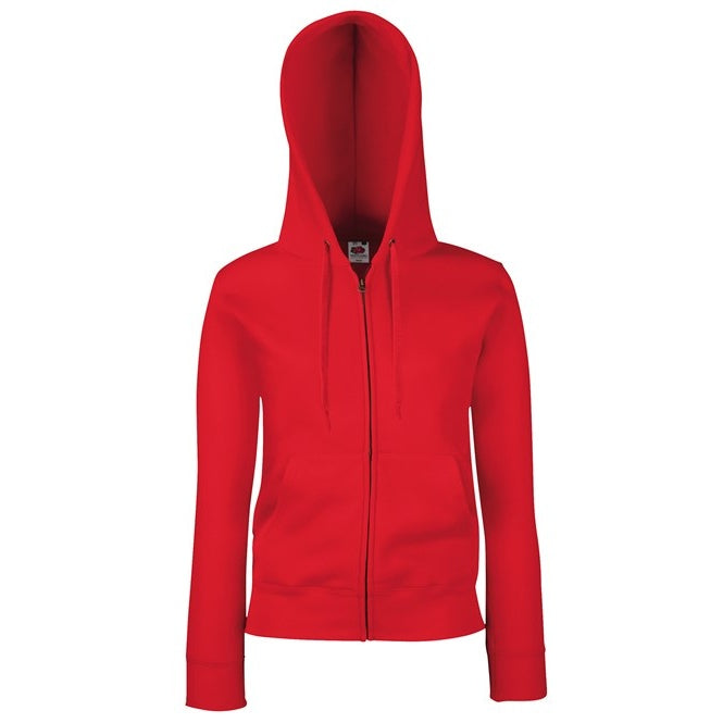 Fruit Of The Loom Women's Premium Hooded Sweatshirt Jacket 70/30 Cotton Blend