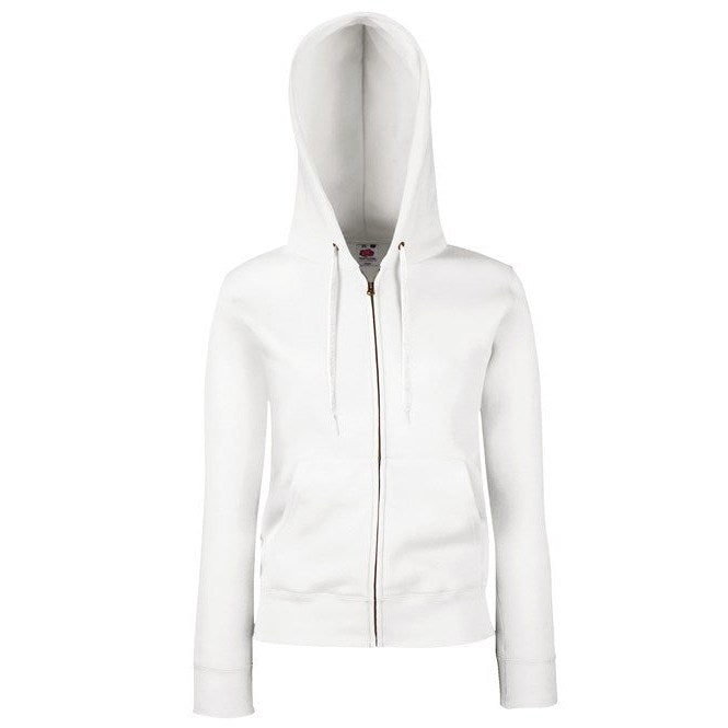 Fruit Of The Loom Women's Premium Hooded Sweatshirt Jacket 70/30 Cotton Blend