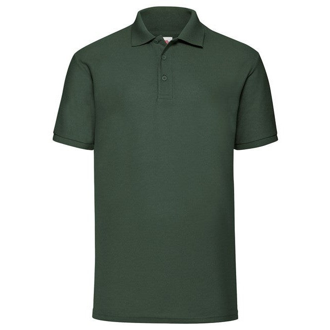 Fruit Of The Loom 65/35 Polo Shirt Bottle Green Easy Care Classic Fit S-5XL