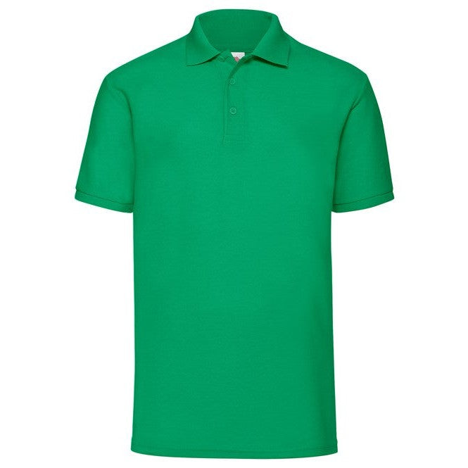 Fruit Of The Loom 65/35 Polo Shirt Kelly Green Easy Care Classic Fit S-5XL