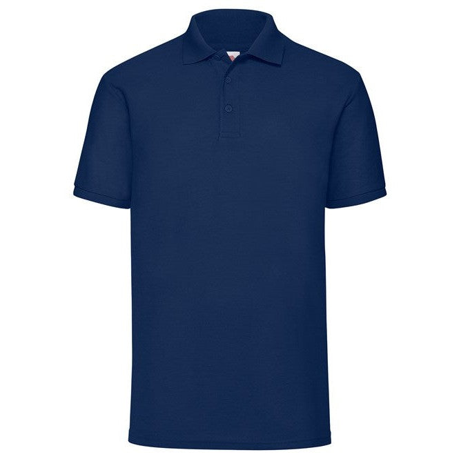 Fruit Of The Loom 65/35 Polo Shirt Navy Easy Care 3-Button Classic Fit