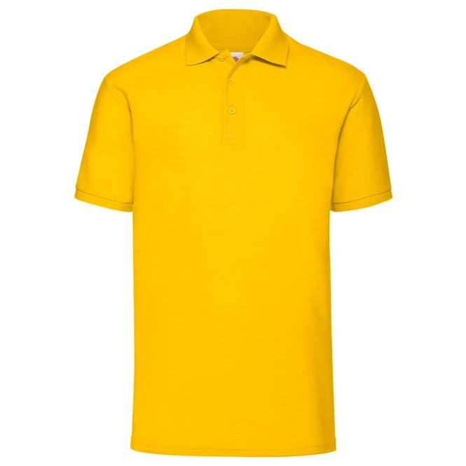 Fruit Of The Loom 65/35 Polo Shirt Sunflower Easy Care 3-Button Classic Fit