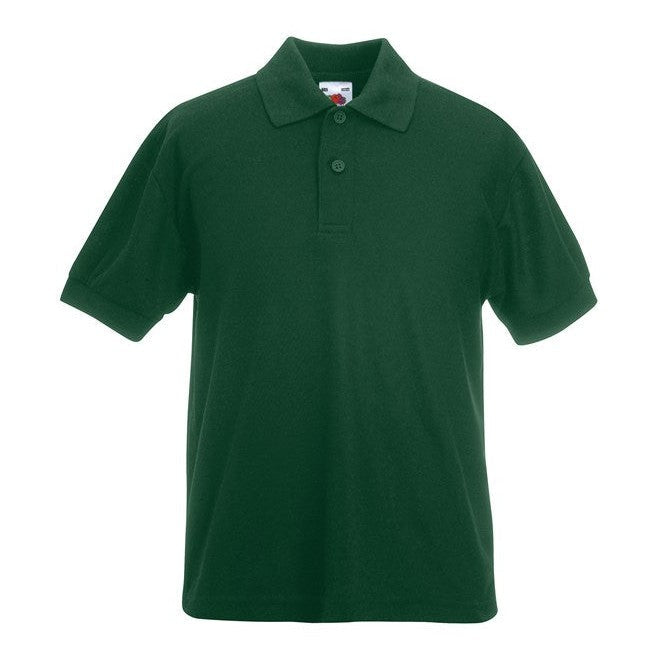 Fruit Of The Loom Kids 65/35 PiquÃ© Polo Shirt Easy Care Sports Schoolwear