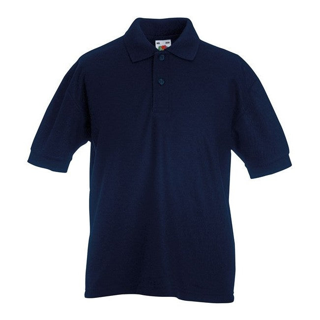 Fruit Of The Loom Kids 65/35 PiquÃ© Polo Shirt Easy Care Sports Schoolwear