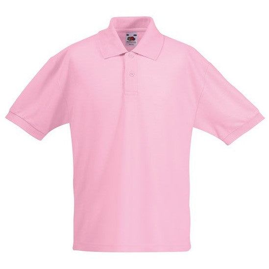 Fruit Of The Loom Kids 65/35 PiquÃ© Polo Shirt Easy Care Sports Schoolwear