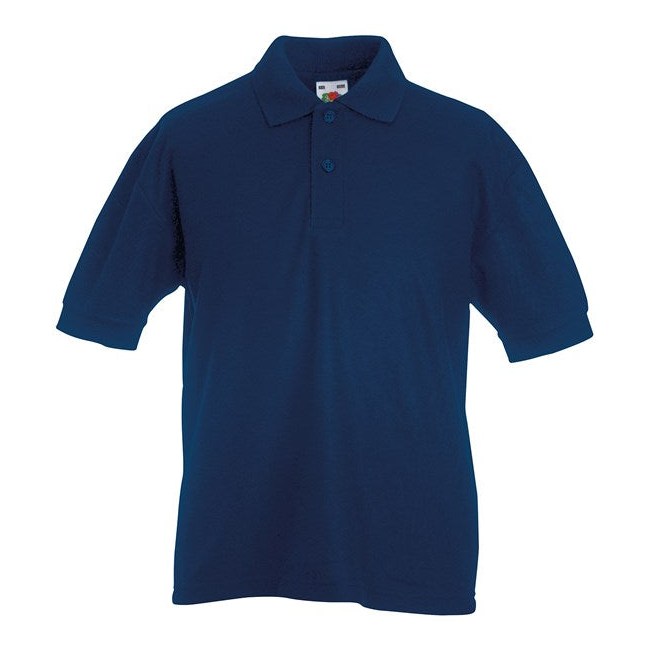 Fruit Of The Loom Kids 65/35 PiquÃ© Polo Shirt Easy Care Sports Schoolwear
