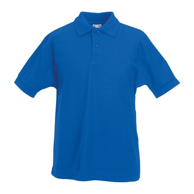 Fruit Of The Loom Kids 65/35 PiquÃ© Polo Shirt Easy Care Sports Schoolwear