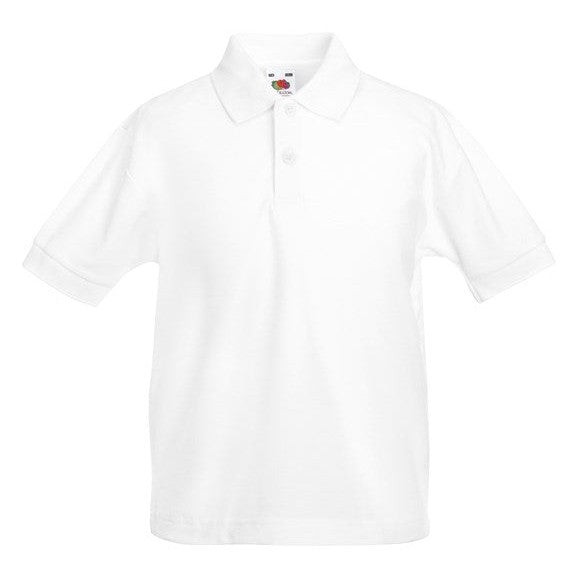 Fruit Of The Loom Kids 65/35 PiquÃ© Polo Shirt Easy Care Sports Schoolwear