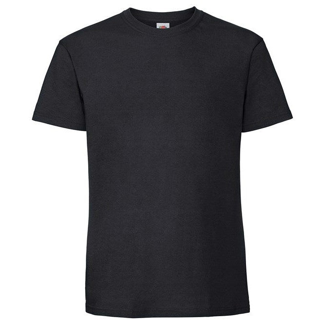 Fruit Of The Loom Iconic 195 Ringspun Premium T-Shirt Black 100% Cotton