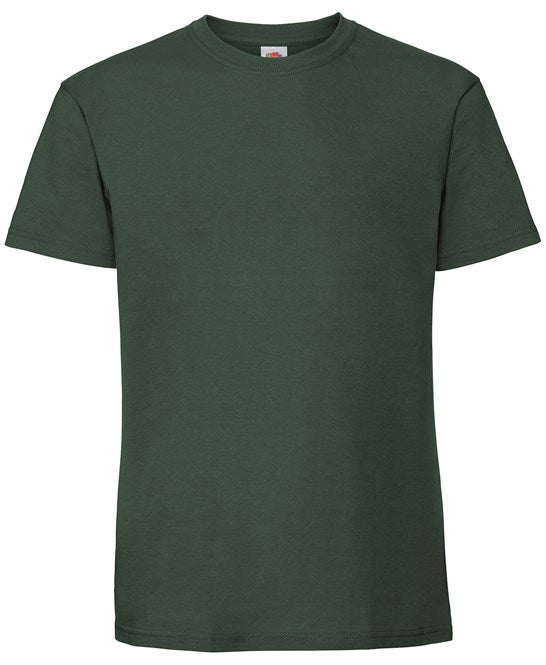Fruit Of The Loom Iconic 195 Ringspun Premium T-Shirt Bottle Green 100% Cotton