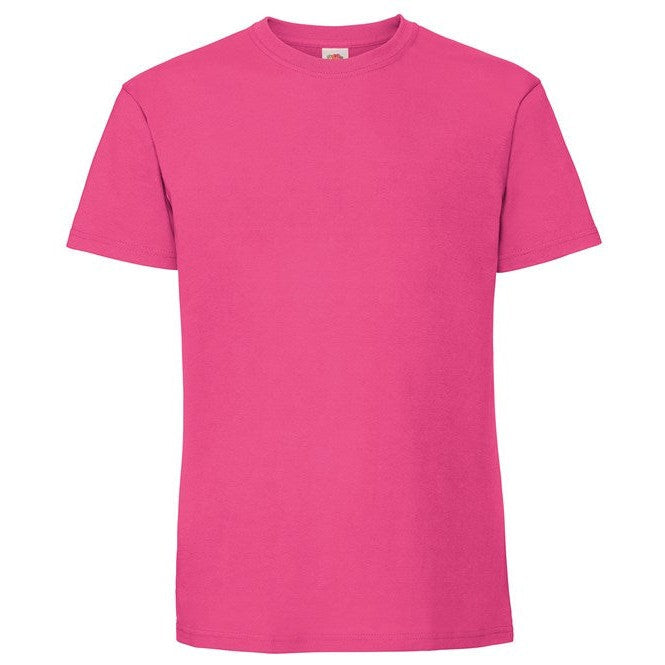 Fruit Of The Loom Iconic 195 Ringspun Premium T-Shirt Fuchsia 100% Cotton