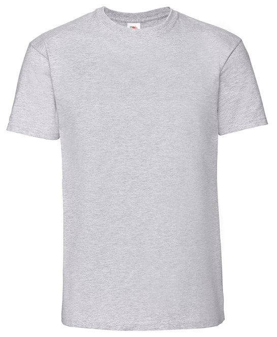 Fruit Of The Loom Iconic 195 Ringspun Premium T-Shirt Heather Grey 100% Cotton