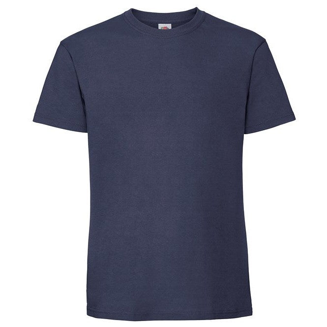 Fruit Of The Loom Iconic 195 Ringspun Premium T-Shirt Navy 100% Cotton