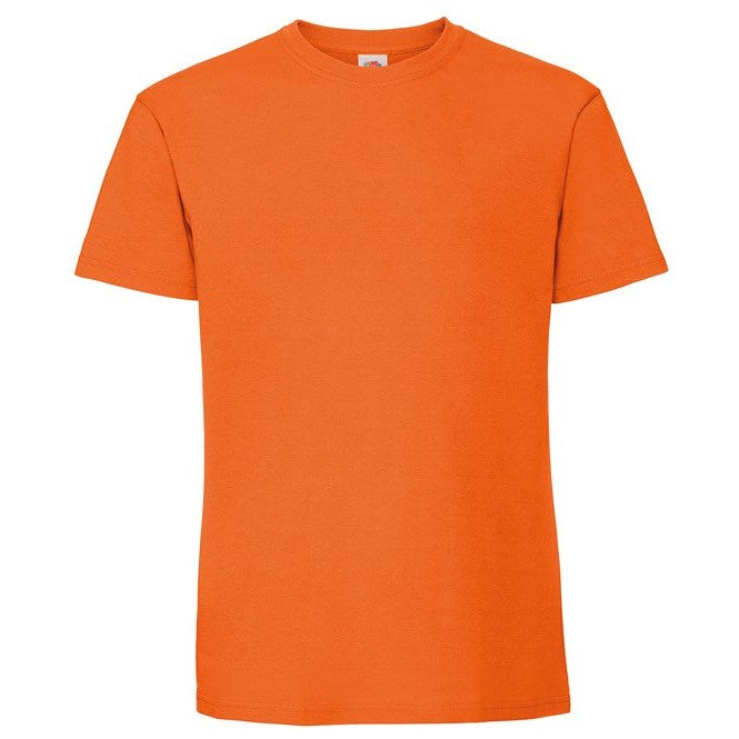 Fruit Of The Loom Iconic 195 Ringspun Premium T-Shirt Orange 100% Cotton