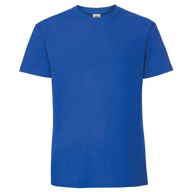 Fruit Of The Loom Iconic 195 Ringspun Premium T-Shirt Royal Blue 100% Cotton