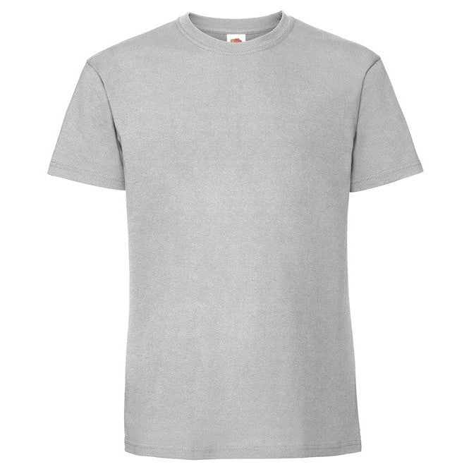 Fruit Of The Loom Iconic 195 Ringspun Premium T-Shirt Zinc 100% Cotton