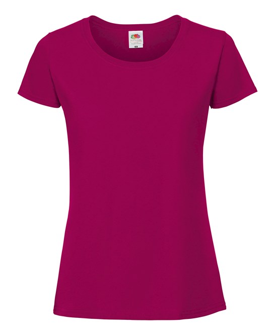 Fruit Of The Loom Women's Iconic 195 Ringspun T-Shirt Cranberry Soft Fit